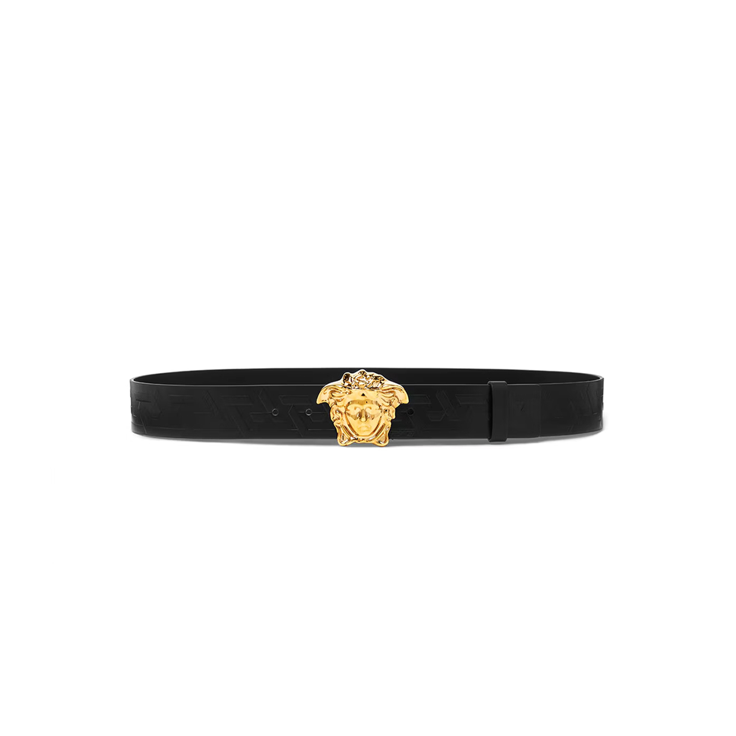 VERSACE LA MEDUSA GRECA LEATHER BELT 4 CM DCU4140